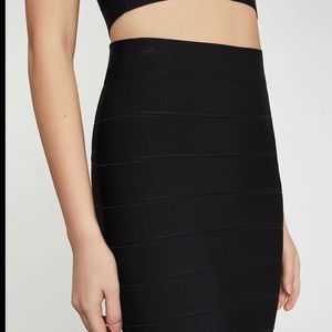 Very Sexy Bodycon/Bandage BCBGMaxAzria Black Alexa Knitted Skirt